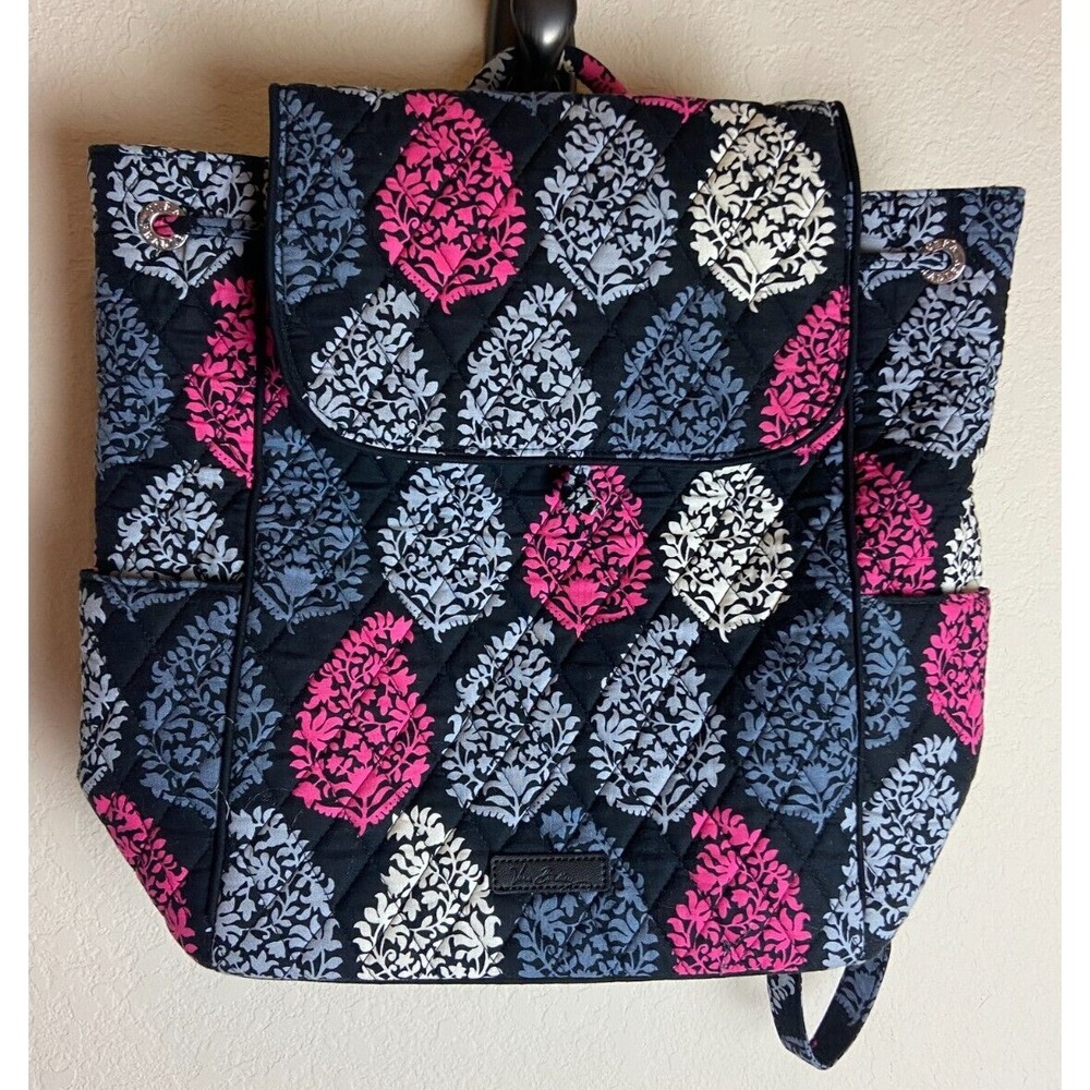 Vera Bradley Womens Lighten Up Drawstring Backpack Multicolor Northern Lights
